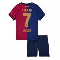 Barcelona Ferran Torres #7 Hjemmedraktsett Barn 2024-25 Kortermet (+ Korte bukser)